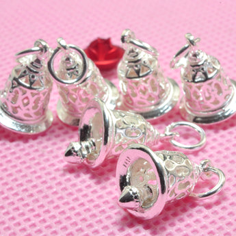 YesBeads 925 sterling silver Christmas bell charms pendant beads wholesale jewelry findings