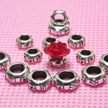 YesBeads 925 sterling silver tibetan vintage donut spacers rondelle beads spacer jewelry fingings wholesale