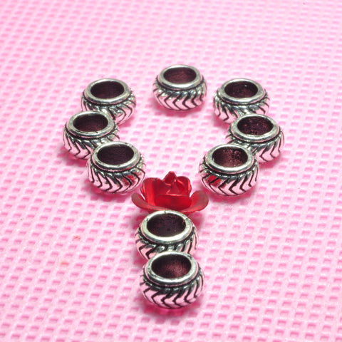 YesBeads 925 sterling silver vintage donut spacers rondelle beads spacer jewelry fingings wholesale