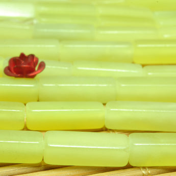 YesBeads Natural Lemon Jade smooth rectangle beads yellow gemstone wholesale 15"