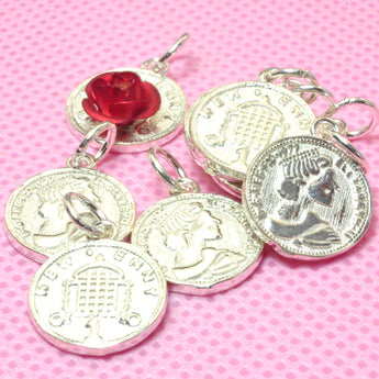 YesBeads 925 Sterling silver coin charms pendant beads wholesale jewelry findings supplies