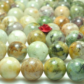 YesBeads natural Chinese Jade smooth round loose beads wholesale gemstone jewelry 15"