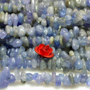 YesBeads natural Tanzanite gemstone smooth nugget chip beads wholesale 3x5mm 35"