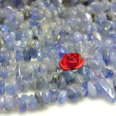 YesBeads natural Tanzanite gemstone smooth nugget chip beads wholesale 3x5mm 35"