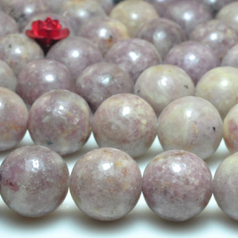 YesBeads natural pink Tourmaline smooth round loose beads gemstone 10mm 15"