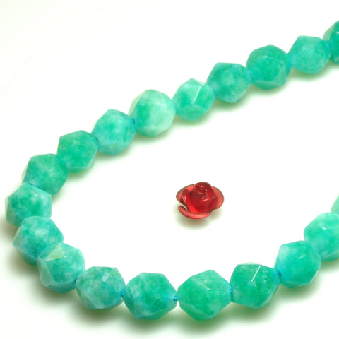 YesBeads Alabaster stone star cut faceted nugget loose beads gemstone wholesale jewelry making bracelet design 15''