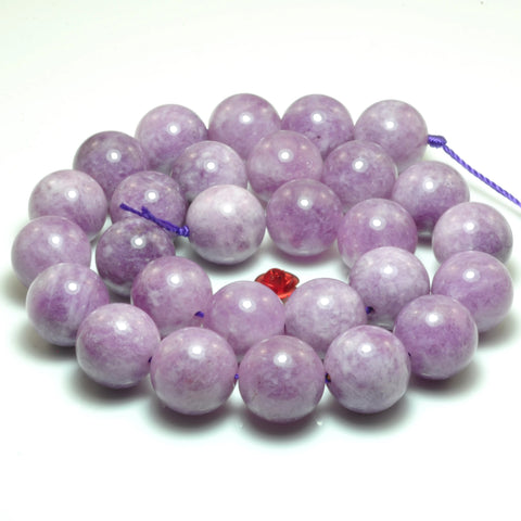 YesBeads Malaysia Jade lilac purple gemstone smooth round loose beads wholesale 15"