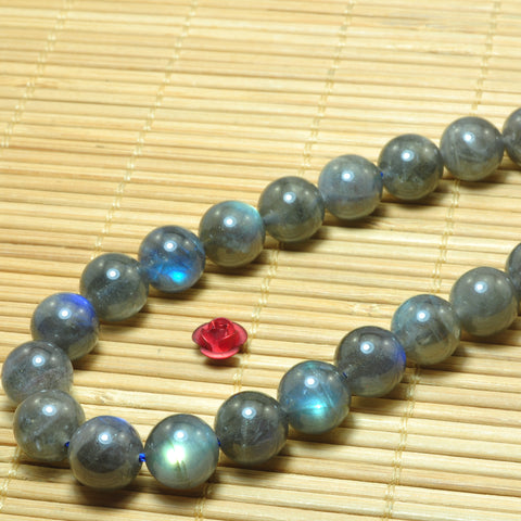 YesBeads Natural Labradorite AAA grade smooth round beads gemstone 10mm 15"