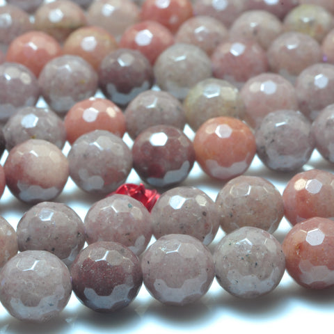 YesBeads Natural Purple Aventurine faceted round loose beads gemstone wholesale jewelry making 15"
