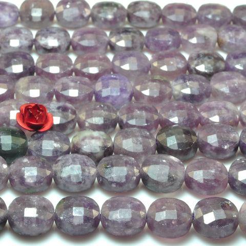 YesBeads Natural Purple Lepidolite facete coin beads wholesale gemstone jewelry making 15"