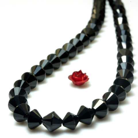 YesBeads Black Onyx faceted disc rondelle beads gemstone wholesale jewelry making 15"