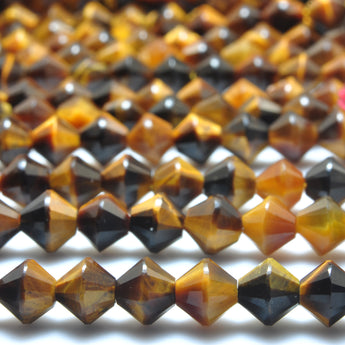 YesBeads Natural Yellow Tiger Eye faceted disc rondelle beads gemstone wholesale jewelry making 15"