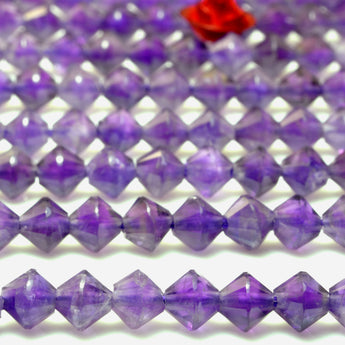 YesBeads Natural Amethyst faceted disc rondelle beads purple gemstone wholesale jewelry making 15"