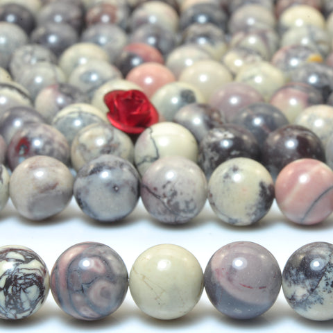 Natural Porcelain Jasper smooth round beads wholesale gemstone jewelry making bracelet necklace diy