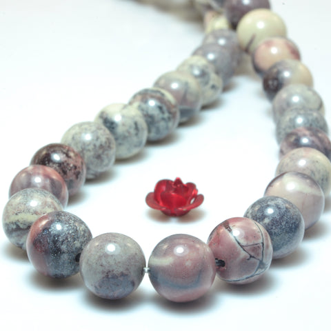 Natural Porcelain Jasper smooth round beads wholesale gemstone jewelry making bracelet necklace diy