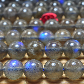 YesBeads Natural Labradorite AA grade smooth loose round beads gemstone wholesale jewelry 6mm 15"