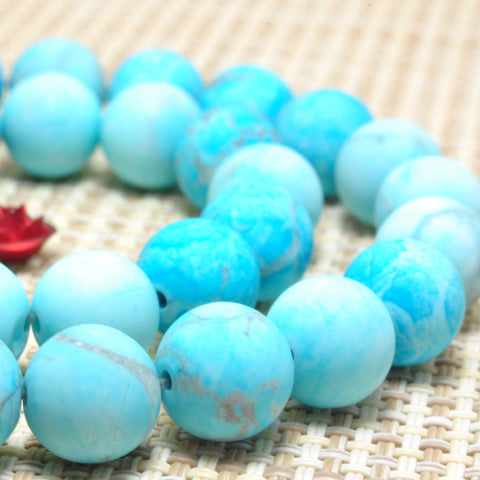 YesBeads Howlite stone dyed smooth round beads gemstone wholesale jewelry 10mm 15"