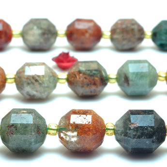 YesBeads Natural Phantom Quartz faceted double terminated point beads wholesale mix gemstone jewelry making 15"