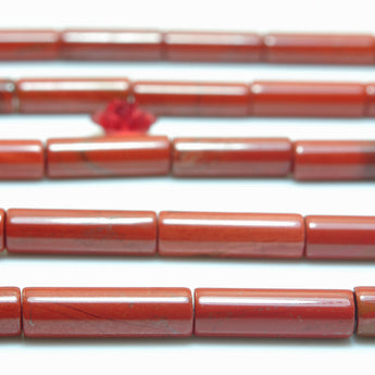 YesBeads Natural Red Jasper smooth tube beads gemstone wholesale jewelry making 4x13mm 15"