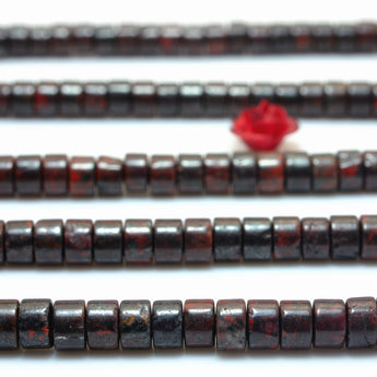 YesBeads Natural Red Brecciated Jasper smooth heishi wheel beads wholesale gemstone jewelry making 15"