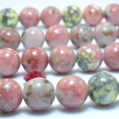 YesBeads Natural Plum blossom Jade smooth round loose beads wholesale gemstone jewelry 6m-10mm 15"