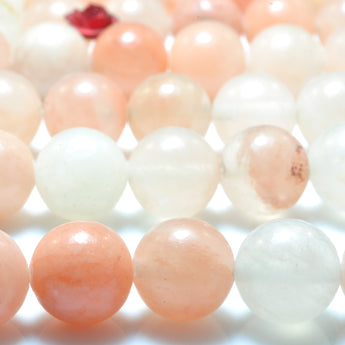 YesBeads natural pink Aventurine smooth round loose beads gemstone wholesale jewelry making 15"