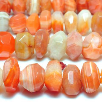 YesBeads Natural Botswana Agate faceted nugget chunks beads wholesale gemstone jewelry making 15"