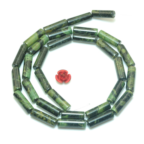 YesBeads Natural Kambaba Jasper smooth tube beads wholesale gemstone jewelry making 4x13mm 15''