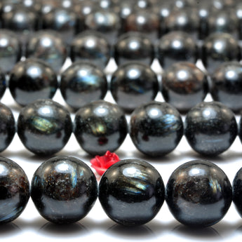 Natural Astrophyllite smooth round loose beads wholesale gemstone jewelry making bracelet necklace diy