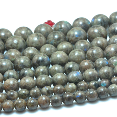 YesBeads Natural Rainbow Feldspar stone smooth round loose beads wholesale gemstone jewelry 6mm-12mm