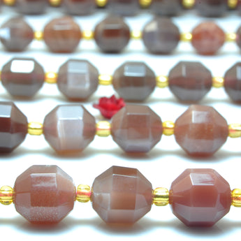 YesBeads Natural Moonstone faceted double terminated point beads wholesale gemstone jewelry 15"