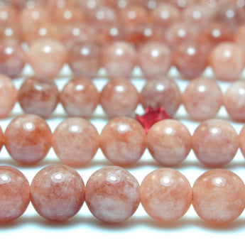 YesBeads Malaysia Jade smooth round loose beads orange gemstone wholesale jewlery  15"