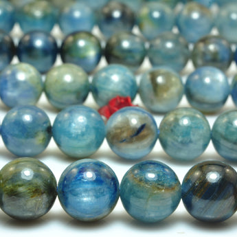 Natural Kyanite gemstone smooth round loose beads wholesale jewelry making bracelet necklace diy