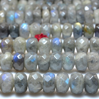 YesBeads Natural Labradorite faceted rondelle beads wholesale gemstone jewelry making