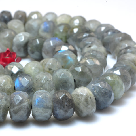 YesBeads Natural Labradorite faceted rondelle beads wholesale gemstone jewelry making