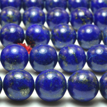 Natural Lapis Lazuli A grade smooth round beads blue gemstone wholesale jewelry bracelet necklace diy