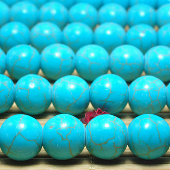 YesBeads Chinese Green Turquoise smooth round loose beads wholesale gemstone jewelry