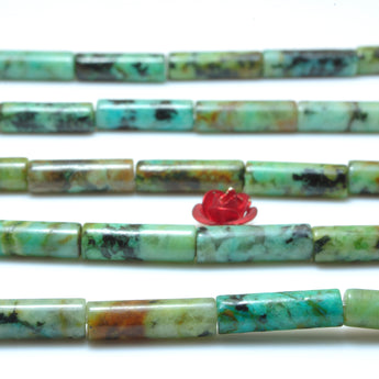 Natural African turquoise smooth tube loose beads gemstone wholesale jewelry making