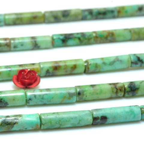 Natural African turquoise smooth tube loose beads gemstone wholesale jewelry making