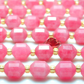 YesBeads Malaysia Red Jade faceted double terminated point beads wholesale jewelry  making