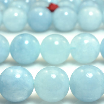 YesBeads Malaysia Jade smooth round loose beads blue jade gemstone wholesale jewelry making 15"