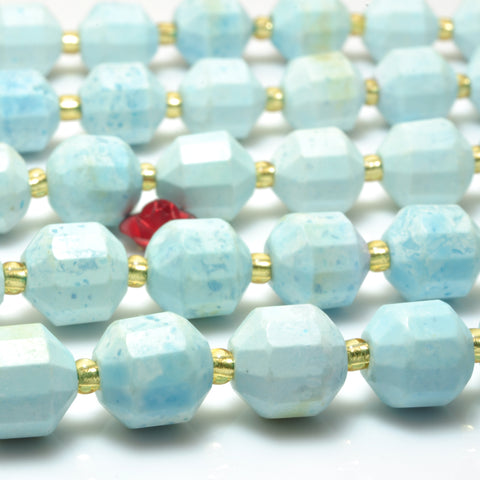 YesBeads Blue Turquoise faceted double terminated point beads wholesale gemstone jewelry making 15"