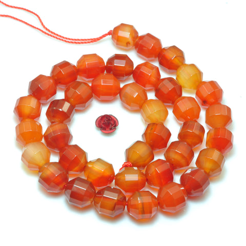 YesBeads Natural rainbow agate faceted double terminated point beads