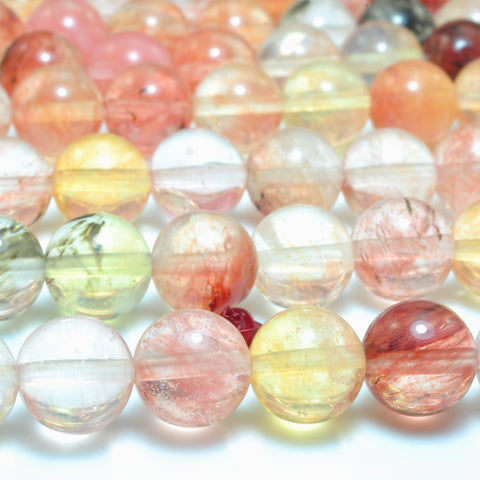 YesBeads Cherry Quartz smooth round loose beads wholesale gemstone jewelry making design