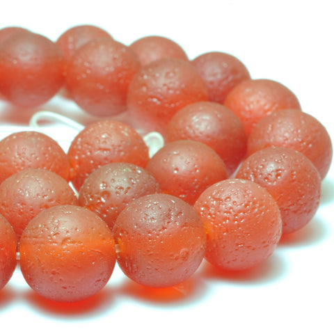 Natural Carnelian matte round beads red gemstone wholesale jewelry making bracelet diy stuff