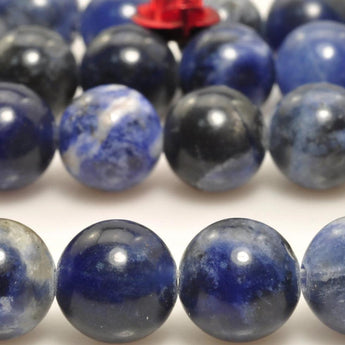 47 pcs of A Grade-- Natural Blue stone smooth round beads in 8mm