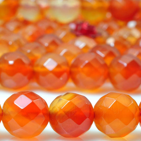YesBeads Natural  Rainbow Agate faceted round beads wholesale gemstone jewelry 8mm