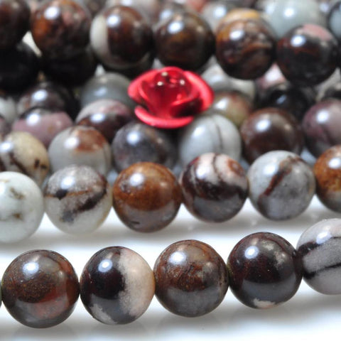 62 pcs of Outback Jasper smooth Round beads in 6mm