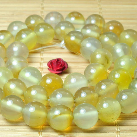 47 pcs of  Natural  Rainbow Agate  smooth round beads in 8mm