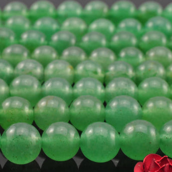 64 pcs of  Green Aventurine smooth round  beads in 6mm